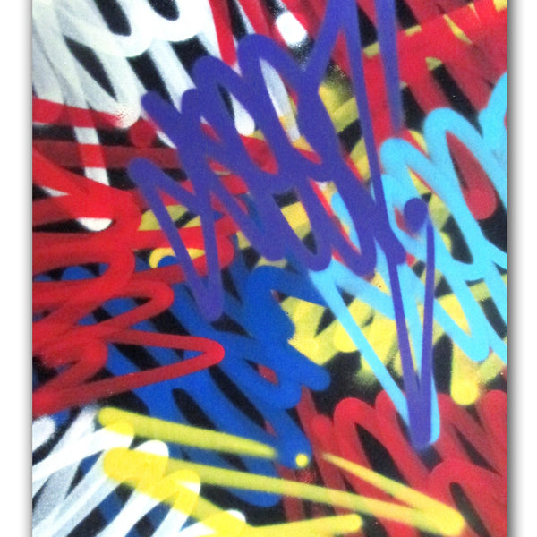 GRAFFITI ARTIST SEEN  -  "Multi Tags 5 - Stretched"  Aerosol on  Linen