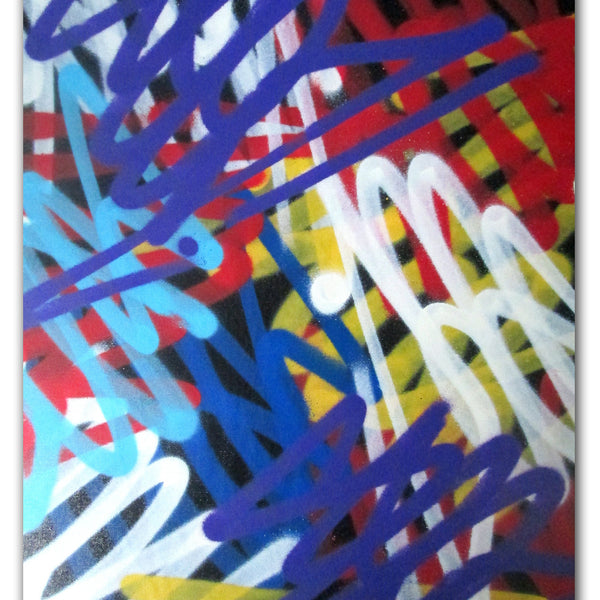 GRAFFITI ARTIST SEEN  -  "Multi Tags 7 - Stretched"  Aerosol on  Linen