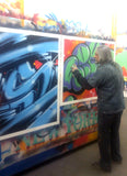 GRAFFITI ARTIST SEEN  -  "Green Super Bubble 3"  Aerosol on  Canvas