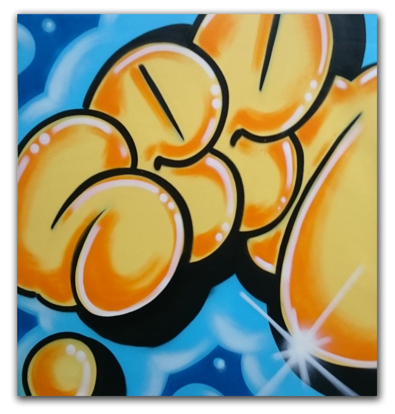 GRAFFITI ARTIST SEEN -  "Super Bubble 3"  Aerosol on Canvas