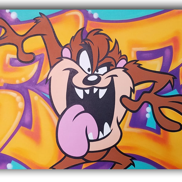GRAFFITI ARTIST SEEN  -  "TAZ"  Aerosol on  Canvas
