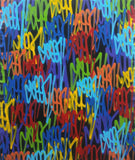 GRAFFITI ARTIST SEEN  -  "Multi Tags"  Aerosol on  Canvas