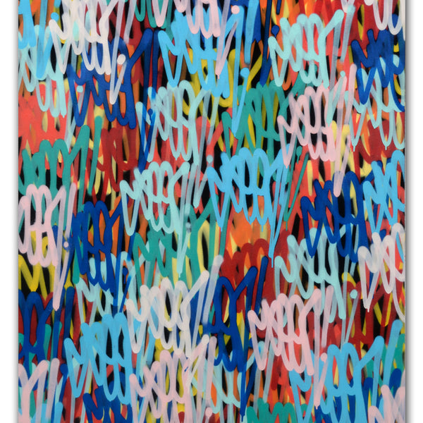 GRAFFITI ARTIST SEEN  -  "Multi Tags #20"  Aerosol on  Canvas