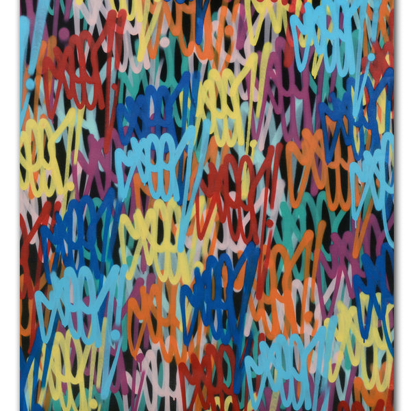 GRAFFITI ARTIST SEEN  -  "Multi Tags #19"  Aerosol on  Canvas