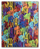 GRAFFITI ARTIST SEEN  -  "Tag painting"  Aerosol on  Canvas