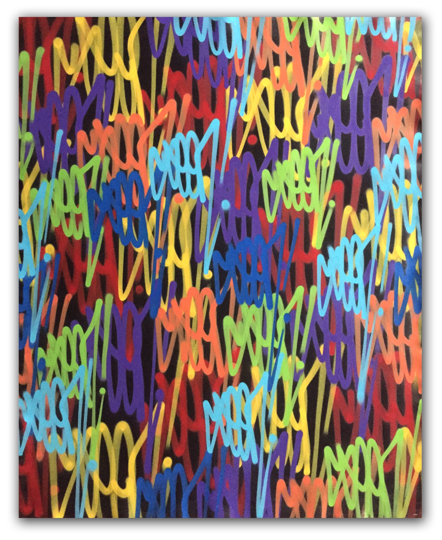 GRAFFITI ARTIST SEEN  -  "Tag painting"  Aerosol on  Canvas