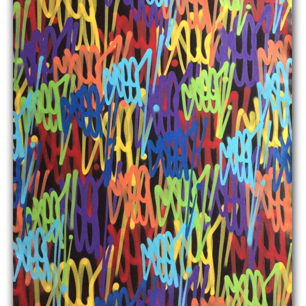 GRAFFITI ARTIST SEEN  -  "Tag painting"  Aerosol on  Canvas