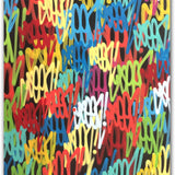 GRAFFITI ARTIST SEEN  -  "Tag painting"   Aerosol on Canvas