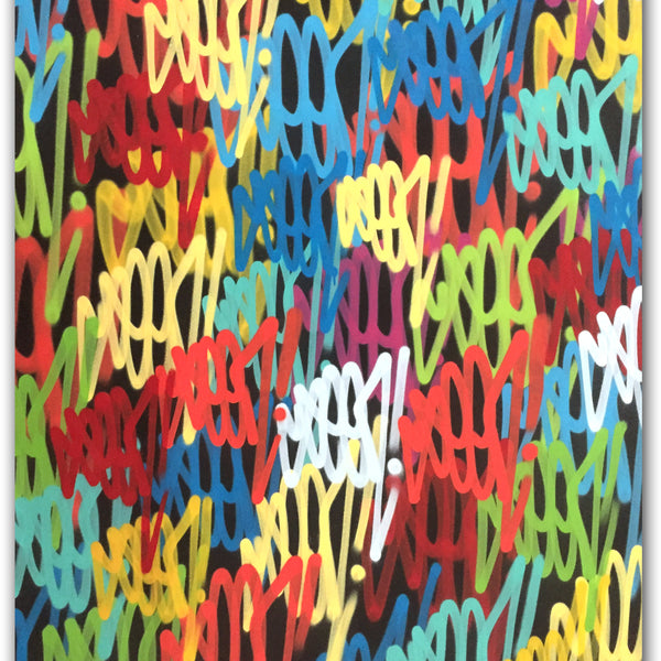 GRAFFITI ARTIST SEEN  -  "Tag painting"   Aerosol on Canvas