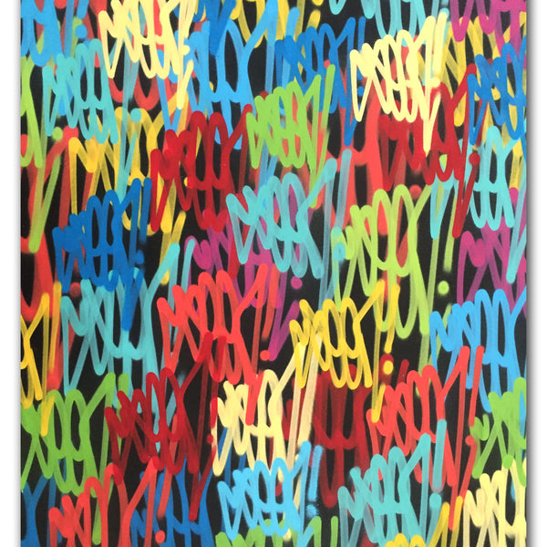 GRAFFITI ARTIST SEEN  -  "Tag painting"   Aerosol on Canvas