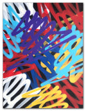 GRAFFITI ARTIST SEEN  -  "Multi Tags 10 - Stretched"  Aerosol on  Linen