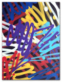 GRAFFITI ARTIST SEEN  -  "Multi Tags 12 - Stretched"  Aerosol on  Linen