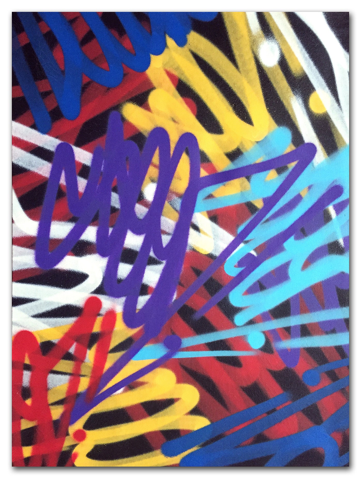 GRAFFITI ARTIST SEEN  -  "Multi Tags 12 - Stretched"  Aerosol on  Linen