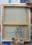 GRAFFITI ARTIST SEEN  -  "MTA - Stretched" 23.5x31.5"   Aerosol on Linen