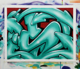 GRAFFITI ARTIST SEEN  -  "Devil Tail"  Aerosol on  Canvas
