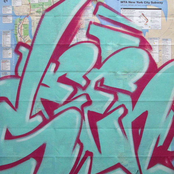 GRAFFITI ARTIST SEEN -  "Full SEEN Blue" NYC Map