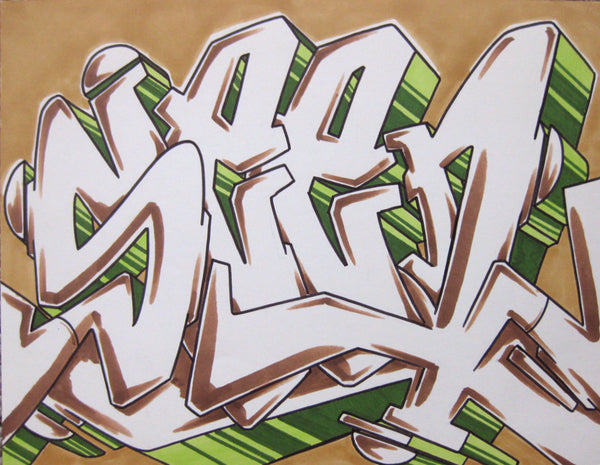 Futura Graffiti Art 直筆原画 本名 Lenny サイン有り Futura Graffiti Art 直筆原画 本名 Lenny サイン有り