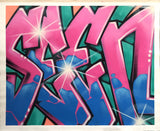 GRAFFITI ARTIST SEEN  -  "Wildstyle 10"  Aerosol on  Canvas