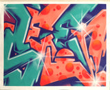 GRAFFITI ARTIST SEEN  -  "Wildstyle 13"  Aerosol on  Canvas