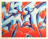GRAFFITI ARTIST SEEN  -  "Wildstyle 17"  Aerosol on  Canvas