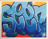 GRAFFITI ARTIST SEEN  -  "Wildstyle 3"  Aerosol on  Canvas