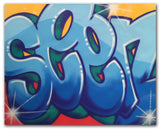 GRAFFITI ARTIST SEEN  -  "Wildstyle 3"  Aerosol on  Canvas