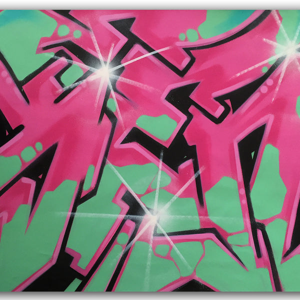 GRAFFITI ARTIST SEEN  -  "Wildstyle"  Aerosol on  Canvas