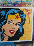 GRAFFITI ARTIST SEEN  -  "Wonder Woman"  Aerosol on  Canvas