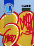 GRAFFITI ARTIST SEEN  -  "MTA - Stretched" 23.5"x31.5"  Aerosol on  Linen