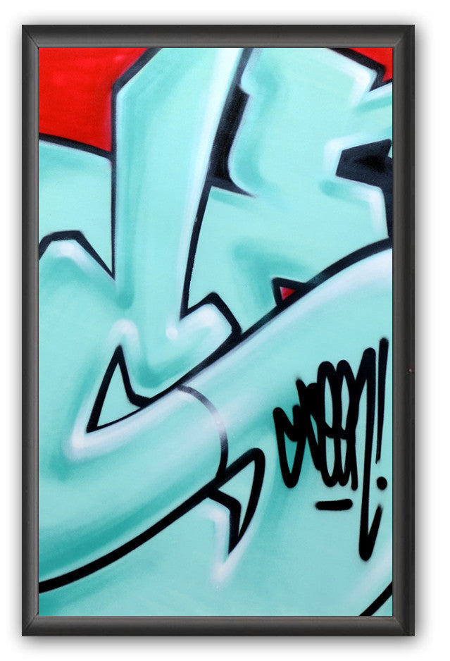 GRAFFITI ARTIST SEEN -  "Subway S #16"  Painting on paper