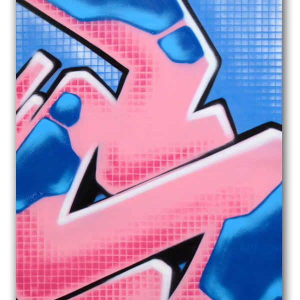GRAFFITI ARTIST SEEN -  "Honey Combed S"  Painting on Canvas