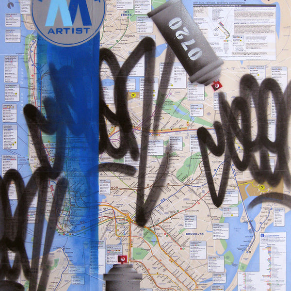 GRAFFITI ARTIST SEEN -  "Mad Transit"  NYC Transit Map