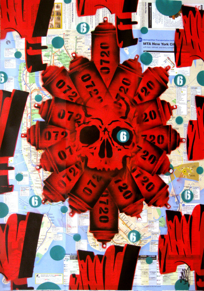 GRAFFITI ARTIST SEEN -  " Red Skull5" NYC Map
