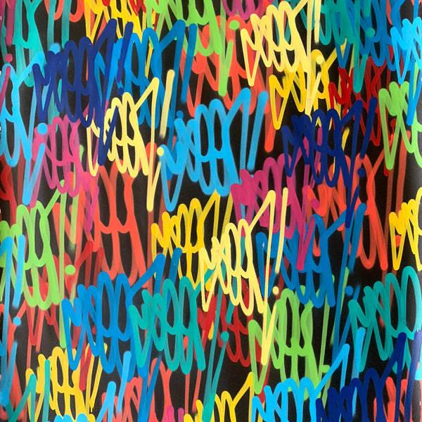 GRAFFITI ARTIST SEEN - (2) "Multi Tags"  paintings