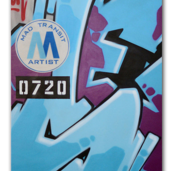 GRAFFITI ARTIST SEEN -  "Mad Transit 6"  Painting on Canvas