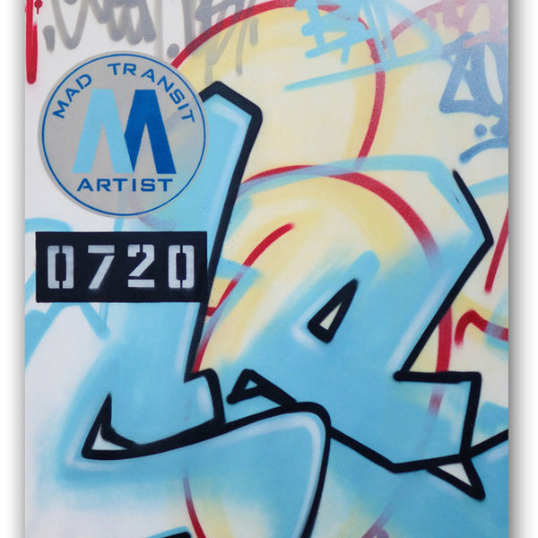 GRAFFITI ARTIST SEEN -  "Mad Transit #1"  Painting on Canvas