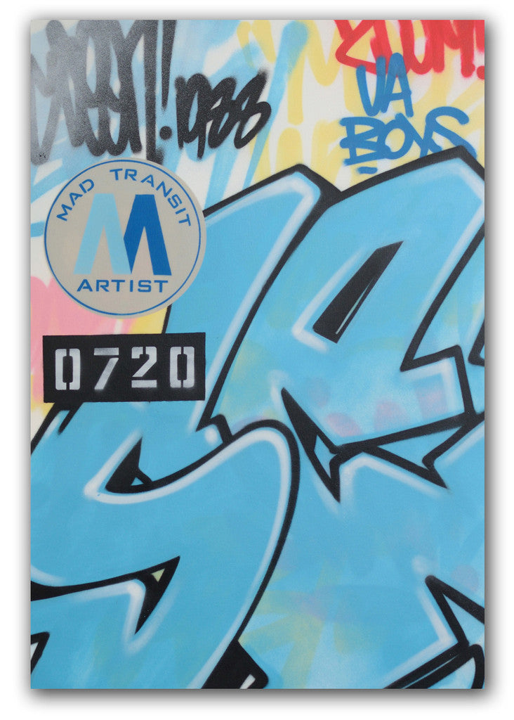 GRAFFITI ARTIST SEEN -  "Mad Transit"  Painting on Canvas