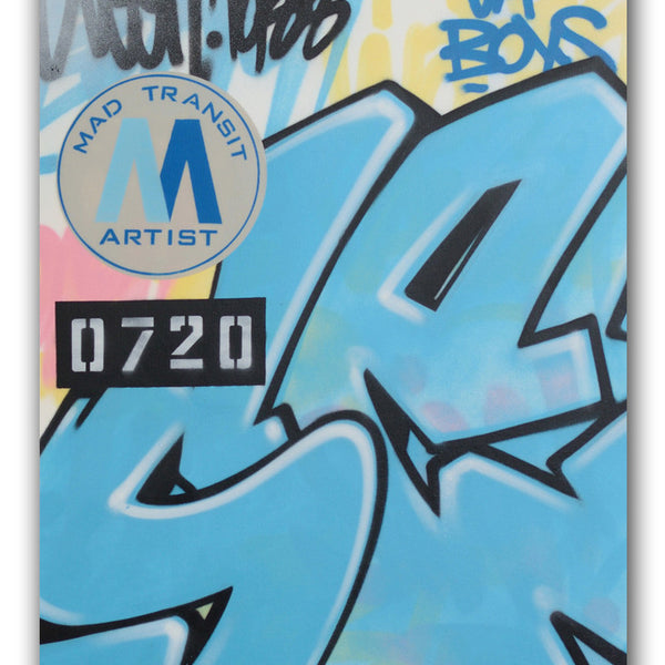 GRAFFITI ARTIST SEEN -  "Mad Transit"  Painting on Canvas