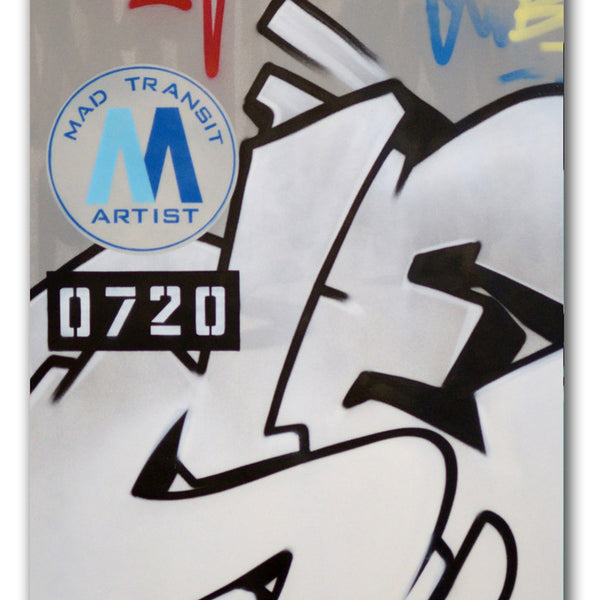 GRAFFITI ARTIST SEEN -  "Subway S #1"  Painting on Canvas