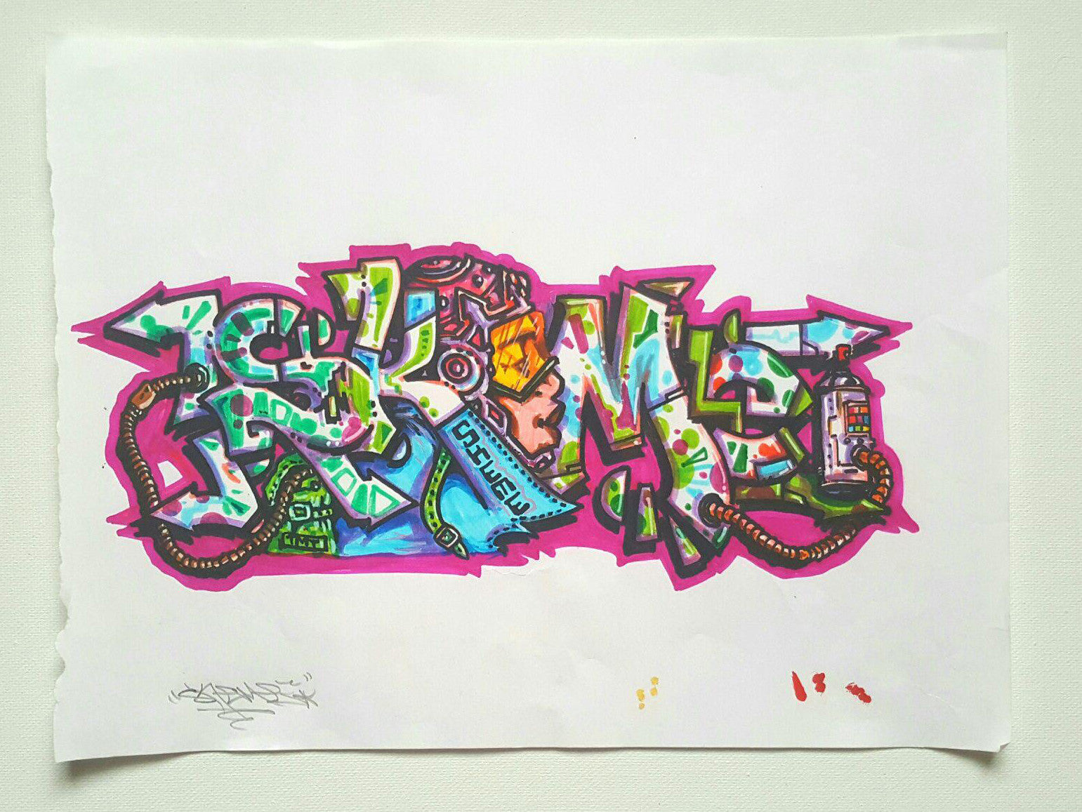 SKEME - "Come Correct" Black Book Drawing