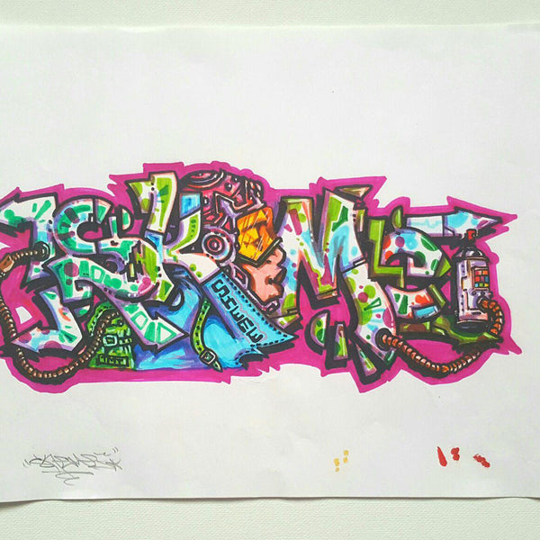 SKEME - "Come Correct" Black Book Drawing