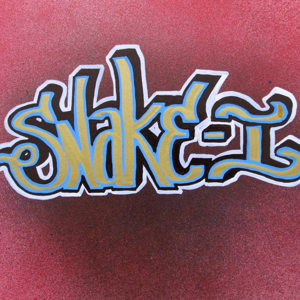 SNAKE 1  "Pink Snake " Black Book Drawing