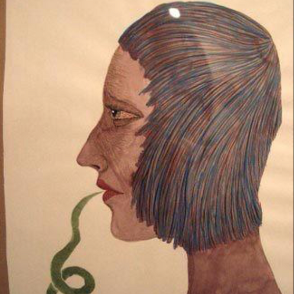 ED Templeton -"Profile with feathers"