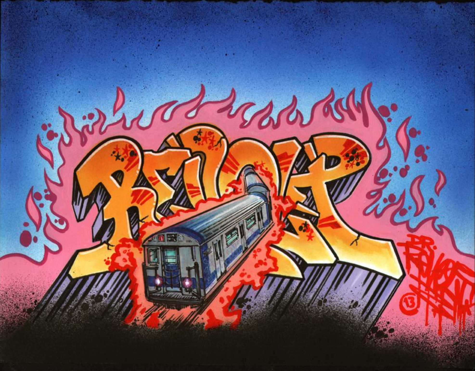 Revolt  "Train"  Drawing