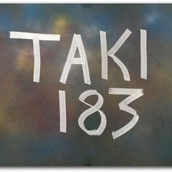 TAKI 183  "TAKI 183" on canvas (white)