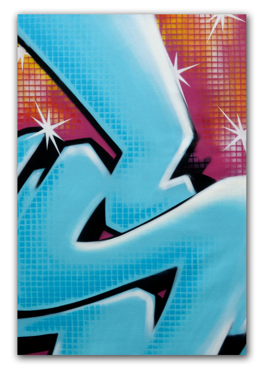 GRAFFITI ARTIST SEEN -  "Honey Combed S"  Painting on Canvas
