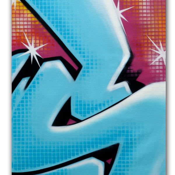 GRAFFITI ARTIST SEEN -  "Honey Combed S"  Painting on Canvas