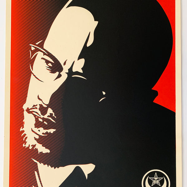 SHEPARD FAIREY - "Malcom X Red" Print