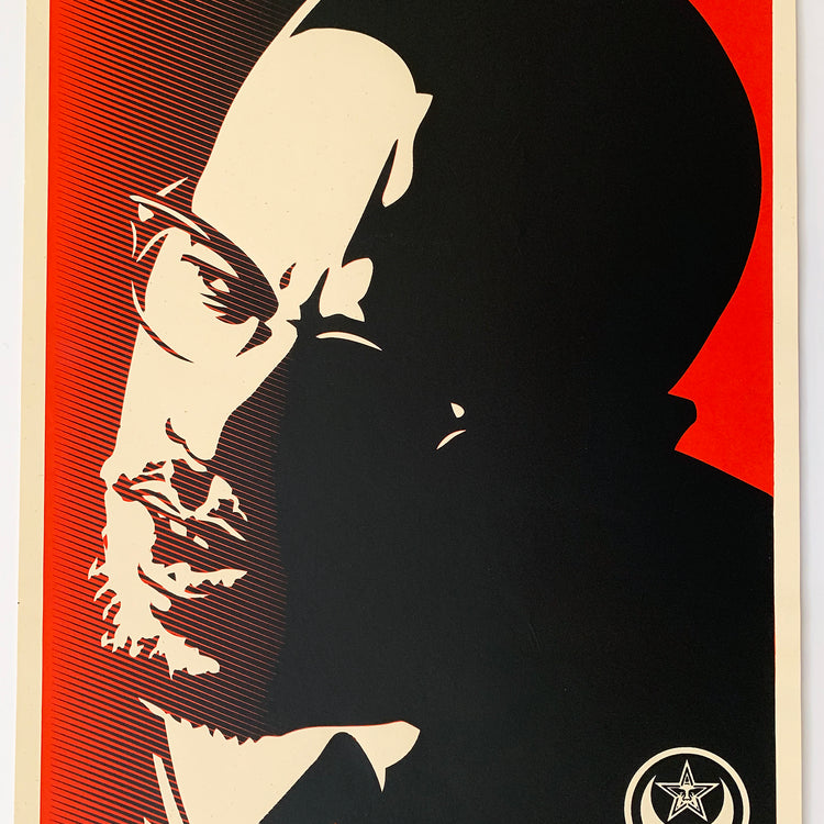 SHEPARD FAIREY - "Malcom X Red" Print