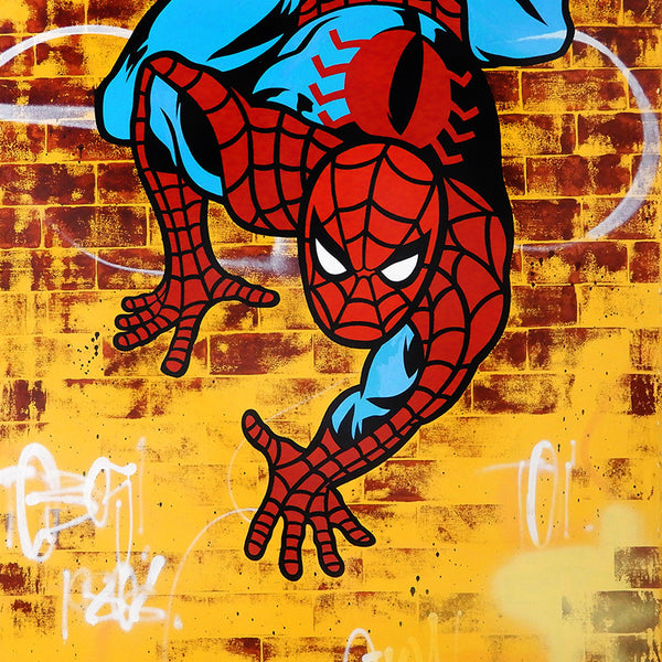 GRAFFITI ARTIST SEEN  -  "Spiderman"  Aerosol on  Canvas